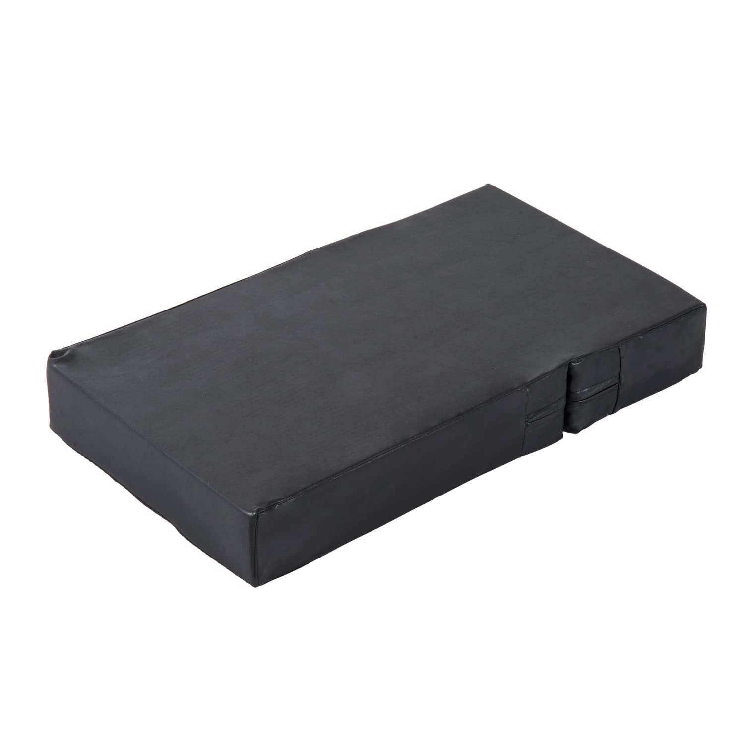 PawHut Scaletta per Cani a 2 Gradini con Cuscino, Scala per Cani in PU e Gommapiuma, 67x39x10 cm, Nero