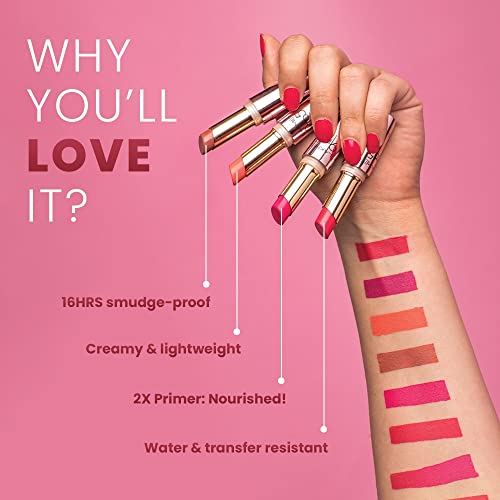Lakme 9TO5 Primer + Matte Lip Color MP5 Maroon Mix, 3.6 g - Image 6