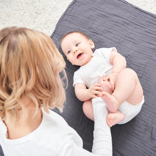 Image of Muslin Swaddle Blankets for Newborn, Cotton Receiving Blankets for Baby