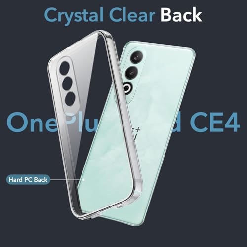 Image of DIZORO Compatible with Oneplus nord Ce4 5G Back Cover Case Clear,[ Anti Yellow ][Military Grade Protection] Hard PC Back Cover Transparent