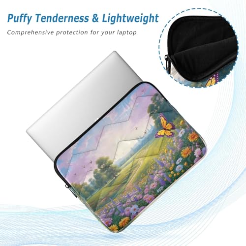 Funda para laptop de 13-14 pulgadas con diseño floral miniatura 5