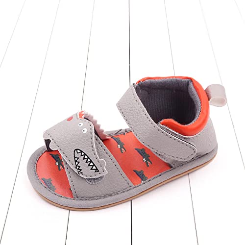 Baby Girl Sandals Toddler Comfort Open Toe Dinosaur Outdoor Casual Beach Shoes With Flower Flats Shoes4