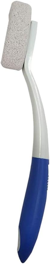 Healifty Pumice Stone Lava Pedicure Tools Long Handle Hard Skin Remover for Hands Foot File Exfoliation (Blue)