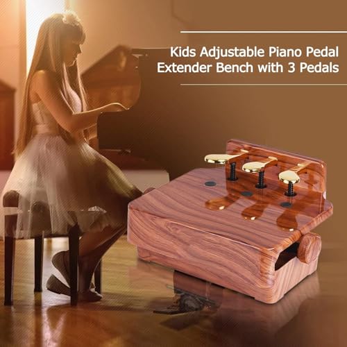 Un extensor de pedal de piano ajustable adecuado para principiantes y pianistas, una ayuda de enseñanza esencial para mejorar la comodidad y la técnica.