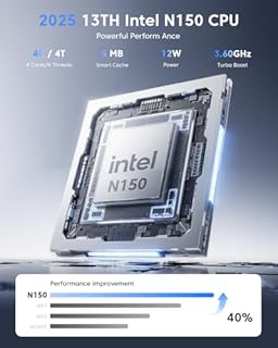 Tivique 18.5 Inch FHD Laptop with 13th N150 Quad-Core Processor up to 3.6GHz, 16GB RAM 512GB M.2 SSD, Support Dual-Band WiFi, BT 5.2, HD Display,USB3.2,HDMI, Type-C,Dual Speakers, 8000mAh Long-Battery