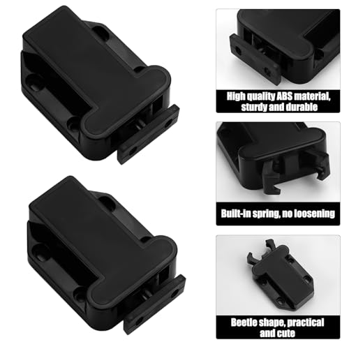 6 Stück Schnäpper mit Schrauben, Touch Release Catch, Touch Entriegelung, Push-to-Open Türriegel, Türriegel mit Touch, Push Release Catch, Federschnäpper Push Lock für Schränke, Türen, Schubladen