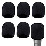 Microphone Covers Foam, 6 Pcs Soft Foam Mic Covers, Microphone Windscreen Pop Filter Cover Protection Noise-cancellation Windsock Cover Microphones Accessories for Most Standard Handheld Microphones