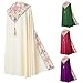 Catholic Clergy Chasuble with Tassel Pendant, Unisex Church Priest Vestments Celebrant Cope Mass Robe, 4 Colors (White, Large)