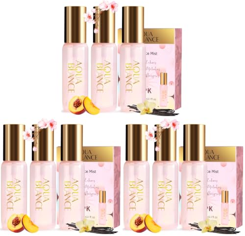 Image of AQUA BLANCE Body Spray for Women, Body Fragrance Mist Gift Set, 9-Pack, Each 60ml /2.1 FlOz, Travel Size Three Scents, Womens Body Spray