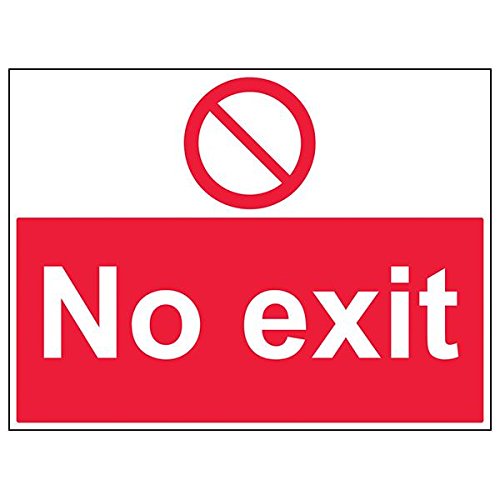 VSafety 52032BR-R'No Exit' - Señal (600 x 450 mm, 3 unidades)