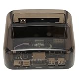 Dual Bay External Hard Drive Dock, Support 20TB 6Gbps for 2.5in 3.5in HDD SSD IDE, USB 3.0, Hot Swap, 6Gbps Transfer Speed, Suitable for PC Backup Work, Fast File Transfer (US