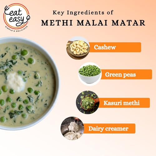 Image of Eat Easy Instant Methi Malai Matar- 85g (Pack of 2) After Preparation 360g