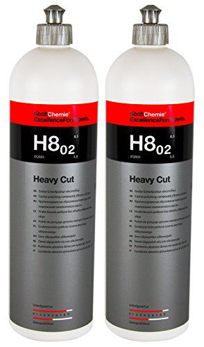 Koch Chemie H802 Heavy Cut - Abrillantador abrasivo (2 unidades, sin silicona, 1 L)