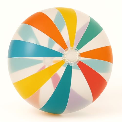 GIFTEXPRES 40' Striped Beach Ball - Giant Transparent Inflatable Ball for Swimming Pool Party - Summer Outdoor Water Toy & Decoration