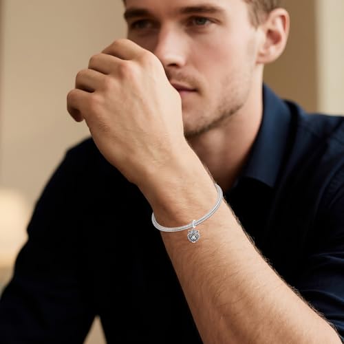 URONE Tiger Charm Beads Fits Bracelets 925 Sterling Silver Tiger Charm Pendant Animals Jewelry Gifts For Women Men2