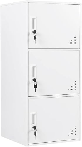 Armario de almacenamiento de acero de 3 puertas, armarios de almacenamiento de oficina para empleados, gabinetes de metal verticales para el hogar,