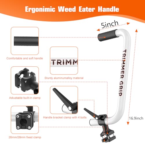 GOSDENG Upgraded Weed Eater Handle, String Trimmer Handle, Trimmer Grip Extension for Trimming, Weedeater Handle Grip for String Trimmer, Lawn Care (16.9