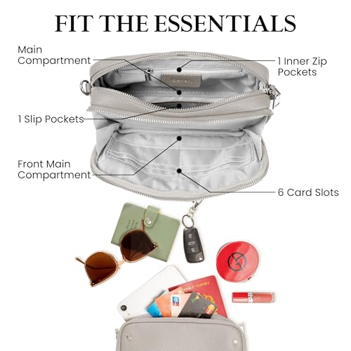 Image of befen Genuine Leather Crossbody Bags for Women, RFID Leather Purses
