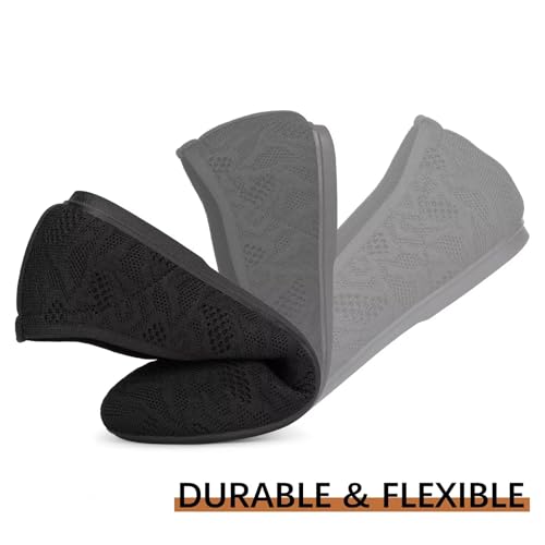 Image of Frank Mully Women's Ballet Flat Shoes Knit Dress Shoes Round Toe Slip On Ballerina Flats for Woman Low Wedge Comfort Soft