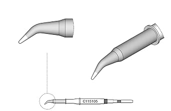 JBC C115105 Soldering Tip Conical Curved Diameter 0.3 mm