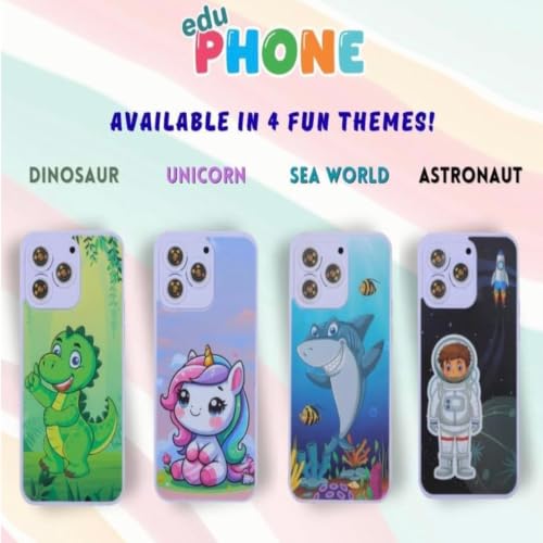 Image of Eitheo Kids Learning Phone Toy | Rechargeable Talking Mobile for Boys & Girls 2-6 Years | 24 Educational Activities English & Hindi |Type-C Cable Included | Random 1 of 4 Designs