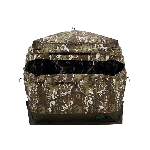 Barronett Blinds® Ox 5, Portable Hunting Blind, Durable Oxhide™ Fabric, Panoramic Shooting Window, Crater™ Harvest, 72” x 96” x 96”, BX550CH