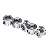 BALITENSEN 5Pcs Smooth GT2 Idler Pulley 16 Teeth 3mm Bore 2GT Toothless Idler Pulley for 3D Printer 6mm Width Timing Belt