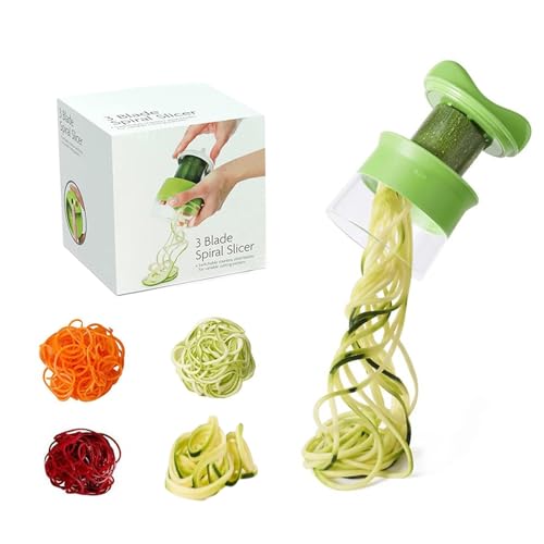 Kinwodon Handheld Spiralizer for Vegetable,Potato Spiral Cutter Spaghetti Vegetable Spiral Slicer for Zucchini Carrots Vegetables and Fruits