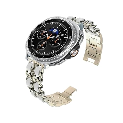 �ɓK������Samsung Galaxy Watch 8/Classic 40mm /44mm /46mm /47mm ���X�g�o���h�ɓK�����郁�^���u���X���b�g�X�g���b�v(Starlight white,For Galaxy Watch 8 44mm)
