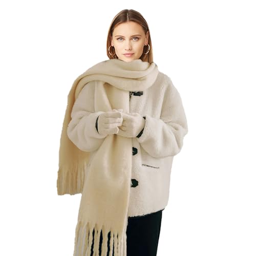 Large Scarf Colorful CashmereThick Tassel Scarf for Women Fall Winter Warm Big Shawl Blanket Scarves & Wraps Gifts2