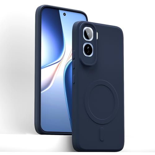 Image of Pikkme Back Cover for Vivo T5 Pro 5G Soft Matte Silicone Mag-Safe Design (Mag-Safe Not Support) Camera Protection | Slim Fit Bumper Cover (Blue)