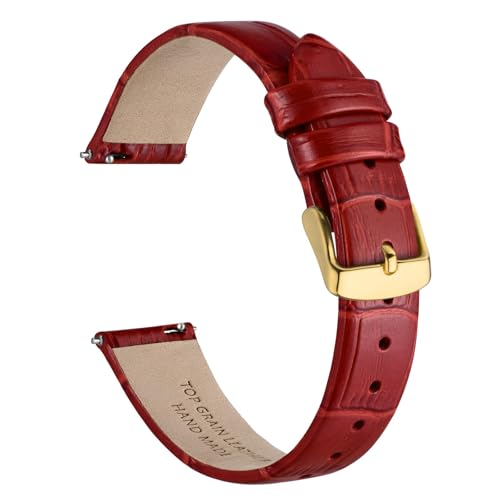 Correa de reloj de piel auténtica Ayadoo con grabado de cocodrilo de 12mm a 20mm