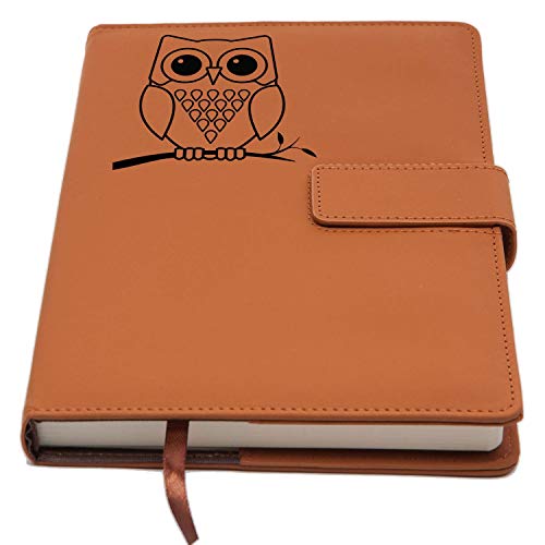 The Owl Journal | Strong Clasp, Refillable Writing Journal, Faux Leather Journal, 200 Lined Pages, 5 x 8 Inch, A5 | Journal Notebooks and Travel Journal for Women from The Amazing Office