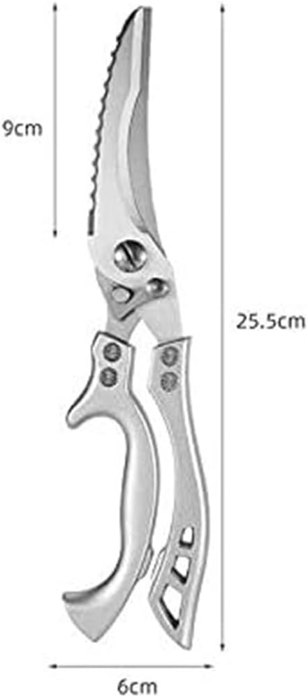 Kitchen Scissors, Stainless Steel, Multi-functional, Sharp Chicken Bone Shears, Household Food Scissors
