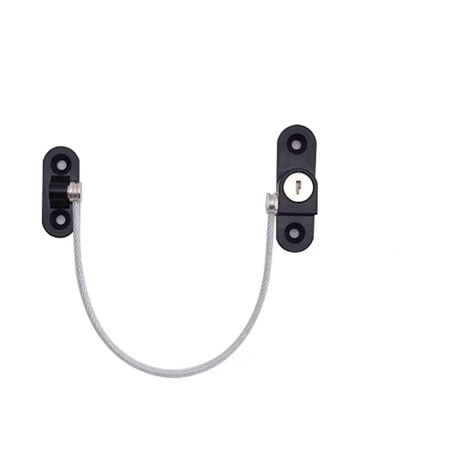 Jfnklfg Black Child Safety Window Limiter Lock Stainless Steel Cable Use Screws To Fix Protection Multifunction Locks For Home Office(Black)