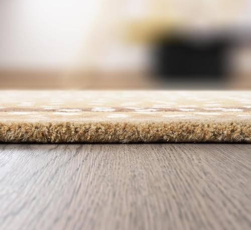 Image of Hand-Tufted 100% Wool Area Rug - Unique Modern Geometric Grid Pattern, Soft Plush Textured Carpet for Living Room & Bedroom Weight- |60 Pound|Size-10x13 Feet (120x156 Inch)