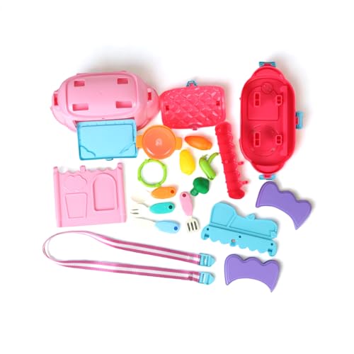 Image of GENIE'S TOY BUS Peppa Pig Kitchen Playset - Interactive Pretend Play Girls Toy with Accessories | Official Peppa Pig Licensed Toy for Kids (Ages 3+)