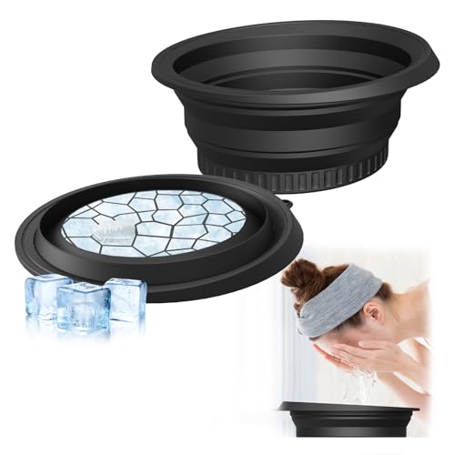Image of Ice Bowl for Face Dipping, Ice Face Dip Bowl, Ice Tub for Face Dip, Ice Water Bowl for Face, Ice Bath Bowl for Face, Ice Bucket for Face Dip, Face Ice Bath Bowl, Foldable Face Ice Bowl, Ice Dunk Bowl