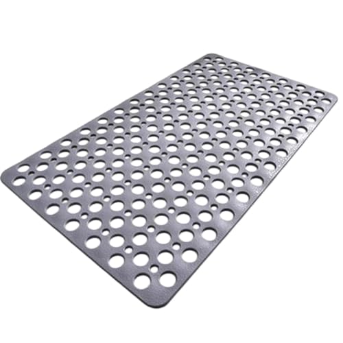 Lagomloot Alfombrilla de baño TPE, antideslizante, con ventosas y drenaje poroso, extra grande, 53 x 53 cm, para bañera familiar