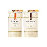 &honey (アンドハニー) ディープ モイスト シャンプー トリートメント 詰め替え ペアセット