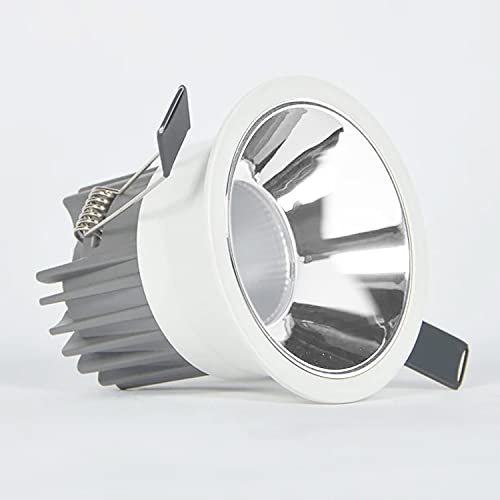 Image of Harold Electricals 7 Watt Deep Series Concealed COB Light | Recesed LED Ceiling Light for Indoor & Outdoor Lighting - Warm White Light(Chrome Reflector Reflector) White Body