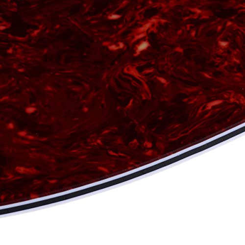 Musiclily 8 Hole Humbucker Tele Pickguard HH Scratch Plate for Fender USA/Mexican Standard Telecaster Modern Style Electric Guitar,4Ply Red Tortoise - Image 3