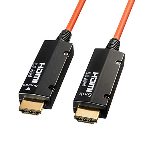 Amazon | サンワサプライ HDMI2.0 光ファイバケーブル 50m KM-HD20