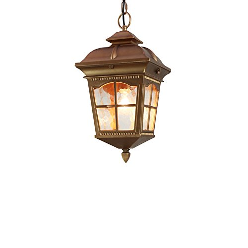 Suspension métal compacte bronze pour éclairer les couloirs sombres et petits balcons