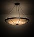 Meyda 175509 48 in. Commerce Inverted Pendant44; Nickel Faux Alabaster Acrylic Sb in