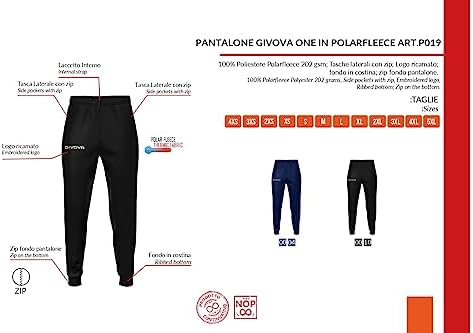 Givova Unisex Pantalon Capri Un Suit Pants, Bleu