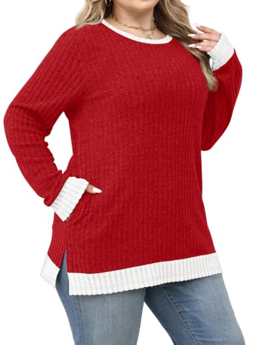 Image of Sampeel Long Sleeve Shirts for Women Tunic Sweaters Fall Fashion Outfits | Sweaters for Women, Early Fall Fashion Must Haves 2026, Long Tunic Tops, Vacation Outfits, Autumn, Plus Size Blouses