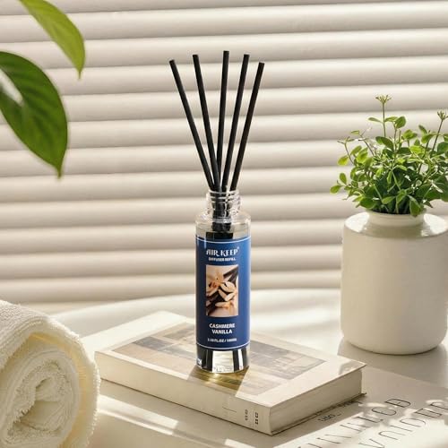 Image of Airkeep Reed Diffuser Oil Refill /Cashmere Vanilla /3.38 oz / 1 Pack /Air Freshener & Aromatherapy Essential Oil Blend for Home Fragrance - Scented Refill Oil for Bathroom, Bedroom & Home Decor