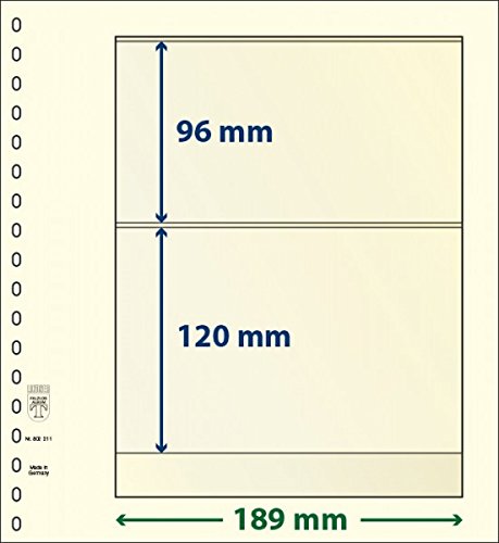 Feuilles neutres LINDNER-T Lindner 802211 de classement pour album de collection
