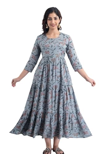 Image of New Elite Rayon Anarkali Maternity Feeding Kurti with Both Side Zipper